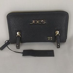Joe's Jeans black zip around wallet. NWT